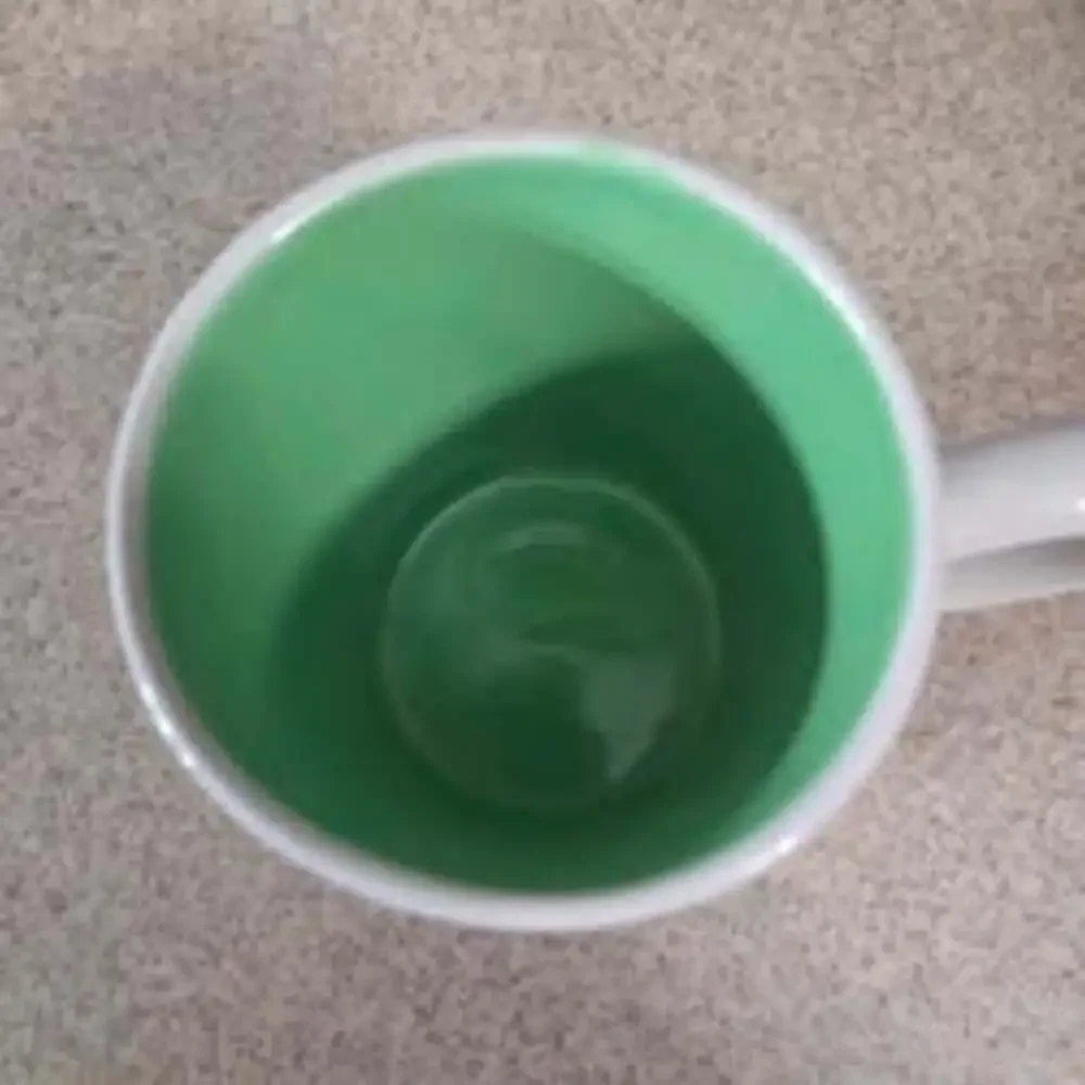 Coca-Cola Coffee Mug Green Red Ceramic 12 Oz - Used